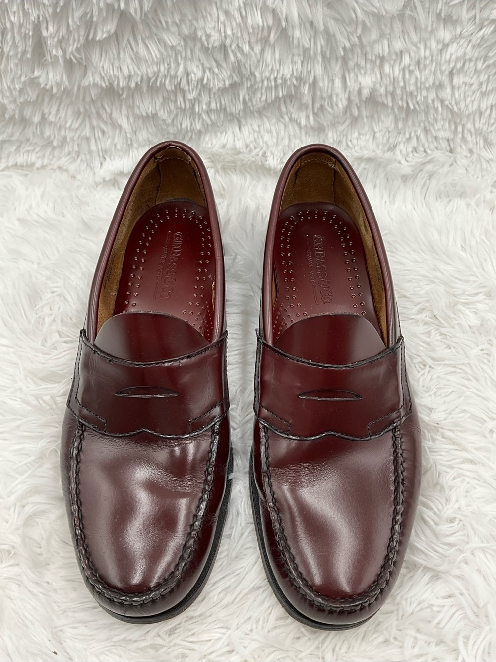 G.H. Bass Weejuns Loafers Size 10D Burgundy Leather Penny Loafers - Picture 4 of 8